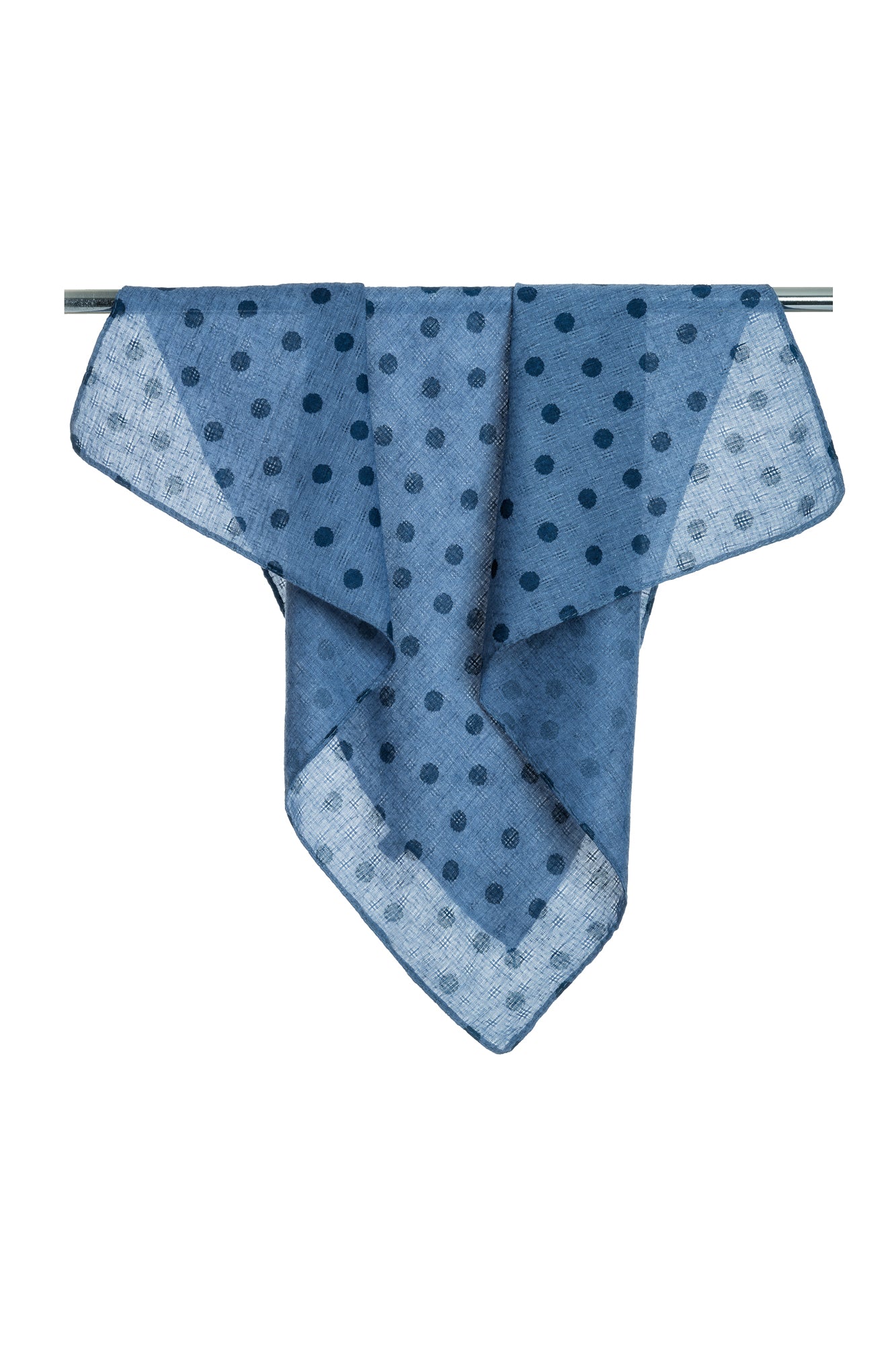 Scarf - Blue Polka Dot