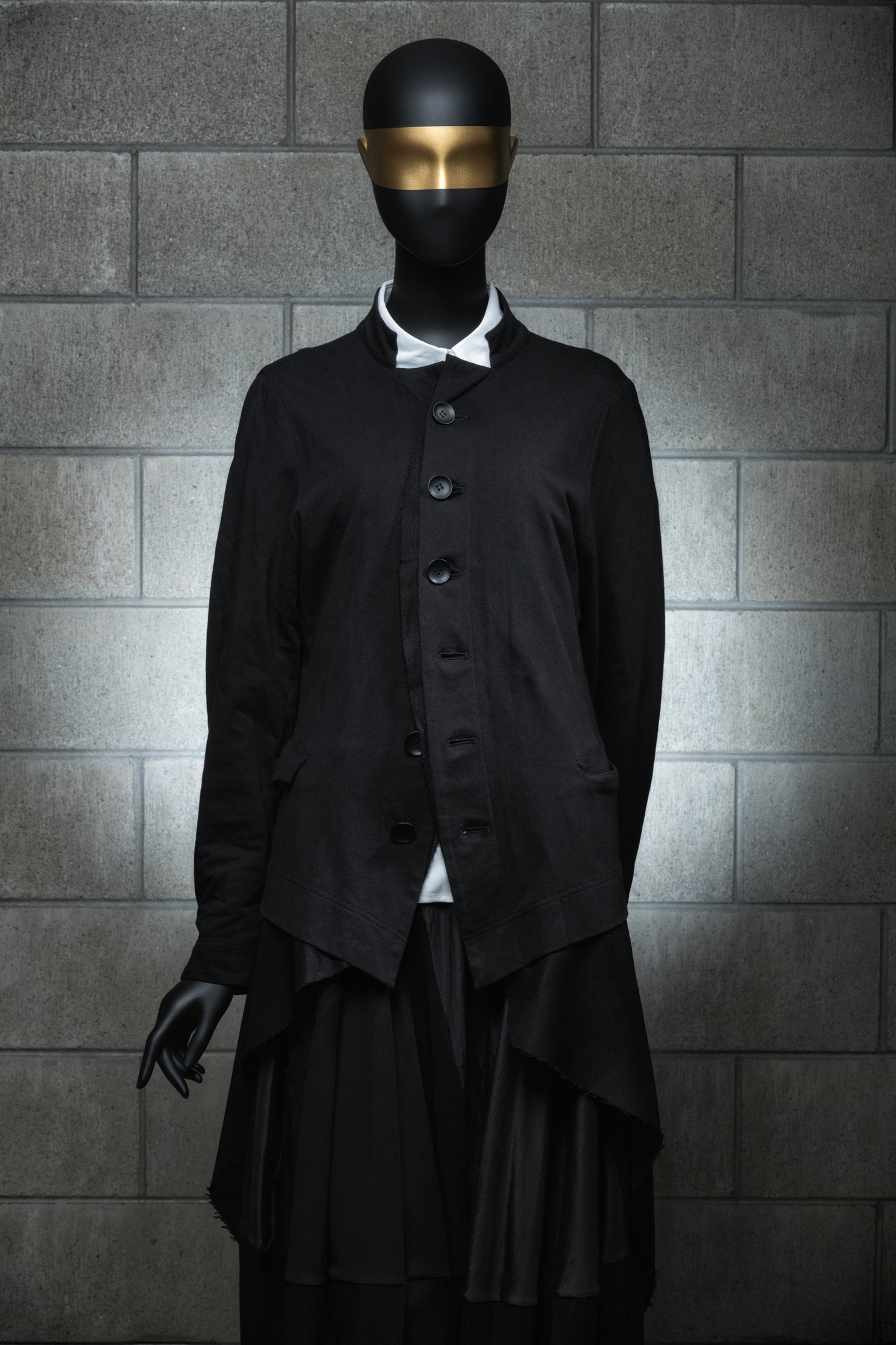 Moyuru Black Cotton Coat