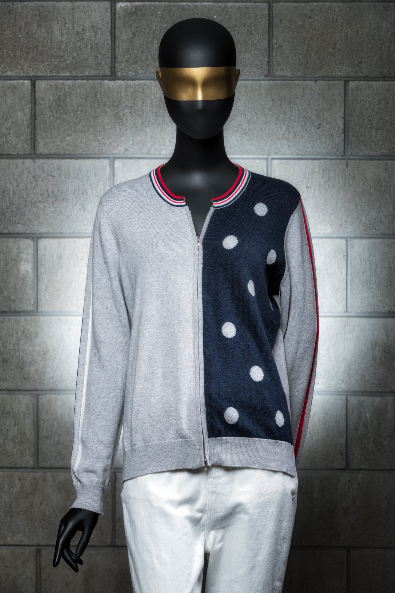 Z & P Stripe Spot Zip Up 1835