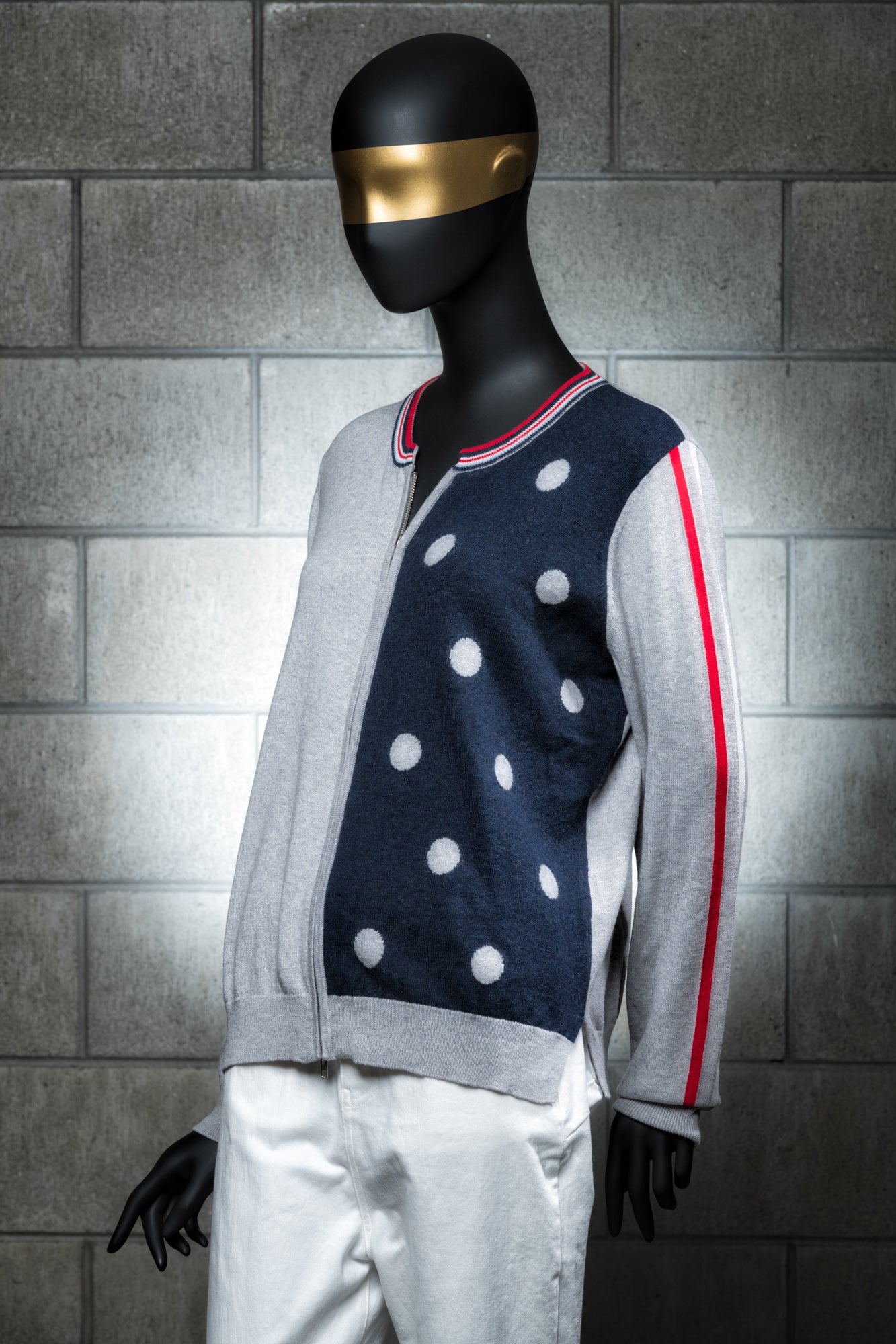 Z & P Stripe Spot Zip Up 1835